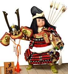 японская традиционная  интерьерная кукла САМУРАЙ