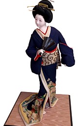 Дама с веером, японская старинная интерьерная кукла, 1930-е гг.