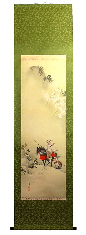 японский рисунок Самурай на охоте, 1890-е гг.