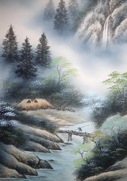 весенний рассвет в горах, японский рисунок, 1930-е гг.