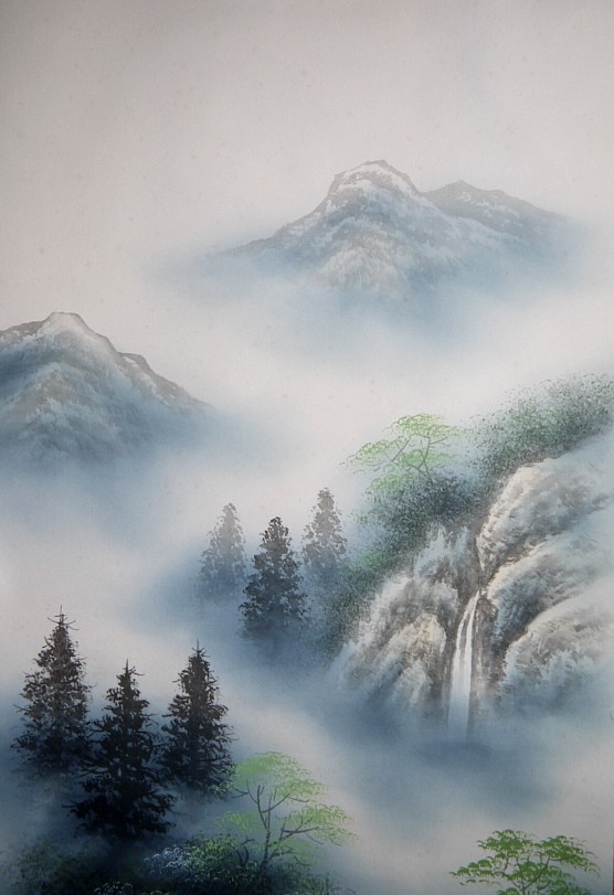 весенний рассвет в горах, японский рисунок, 1930-е гг.