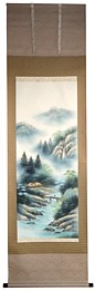японская картина Весенний рассвет в горах, 1930- егг.