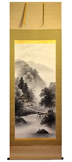 японский рисунок Пейзаж в горах, 1930-е гг.