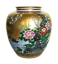японская фарфоровая ваза  с круговым рисунком, 1930-е гг.