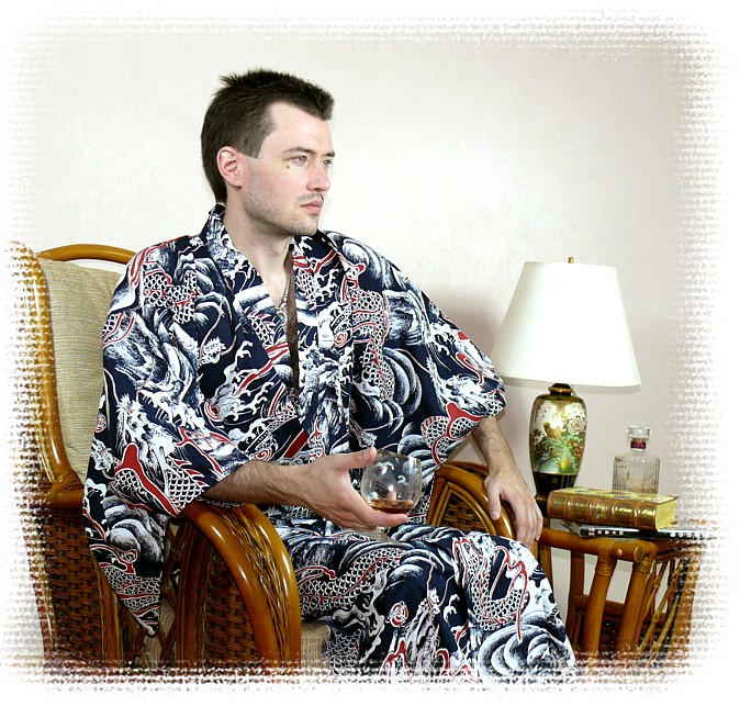 японский халат кимоно - удобная одежда и стильный подарок мужчине