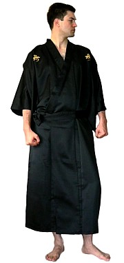 японское кимоно с вышивкой, мужской халат-кимоно в японском стиле