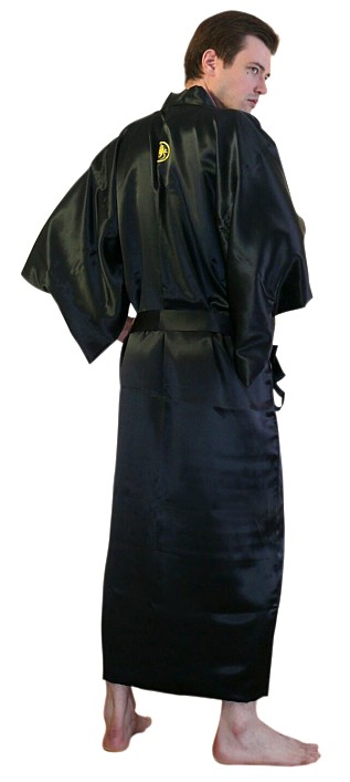 мужской шелковый халат кимоно с вышивкой, сделано в Японии
