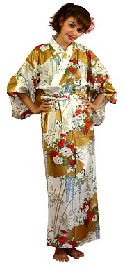 женское кимоно из хлопка, сделано в Японии