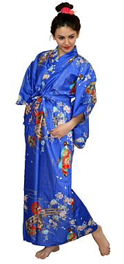 женский халат в стиле кимоно, хлопок 100%, сделано в Японии