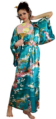 японское кимоно из натурального шелка - роскошная одежда для дома