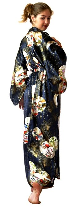 японское кимоно из натурального шелка - стильная одежда для дома