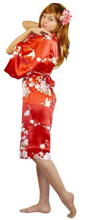 шелковый халатик-кимоно из Японии - эксклюзивная одежда для дома