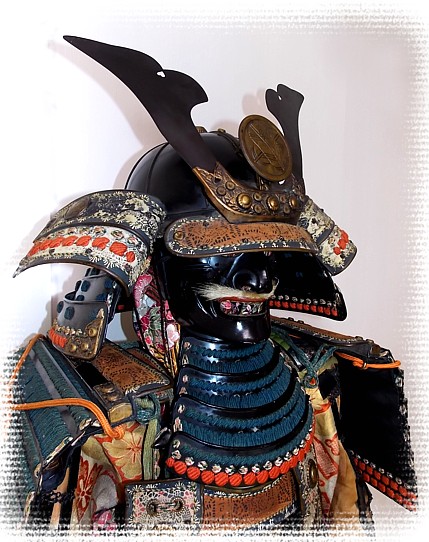 антикварный японский самурайский доспех, японские самураи