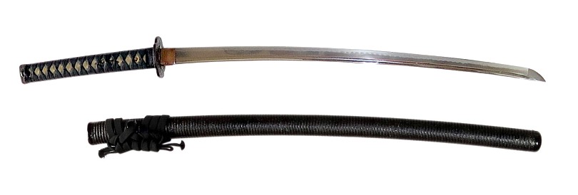 японский меч катана, антикварное японское оружие