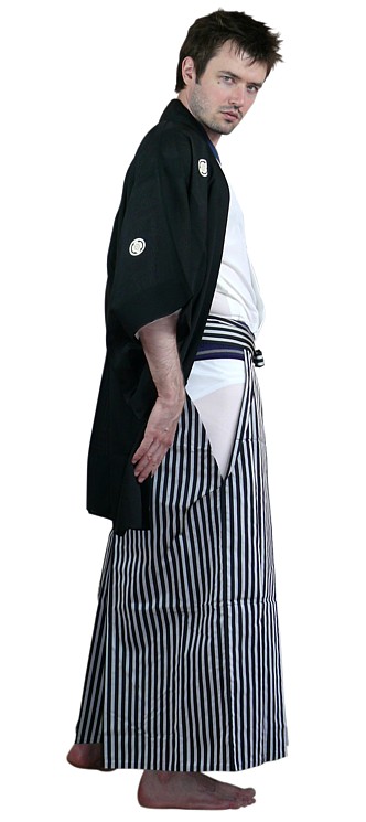 Японское мужское хаори из шелка, винтаж. Хакама для верховой езды