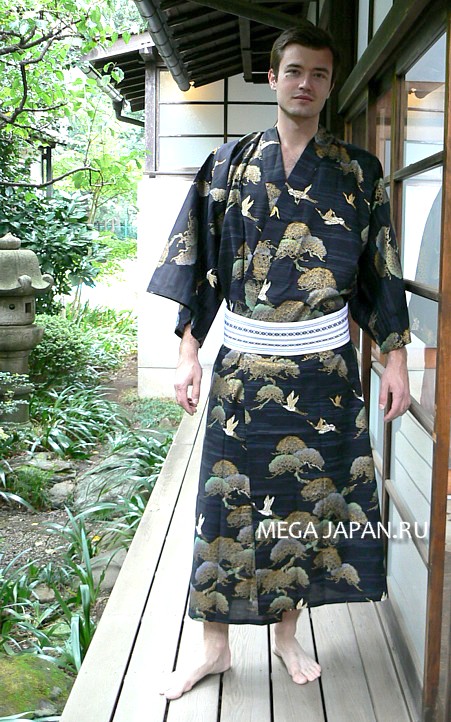 японское кимоно мужской халат в японском стиле 