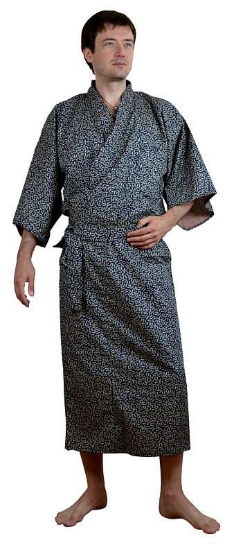 японское мужское хлопковое кимоно САНЗОКУ, хлопок 100%