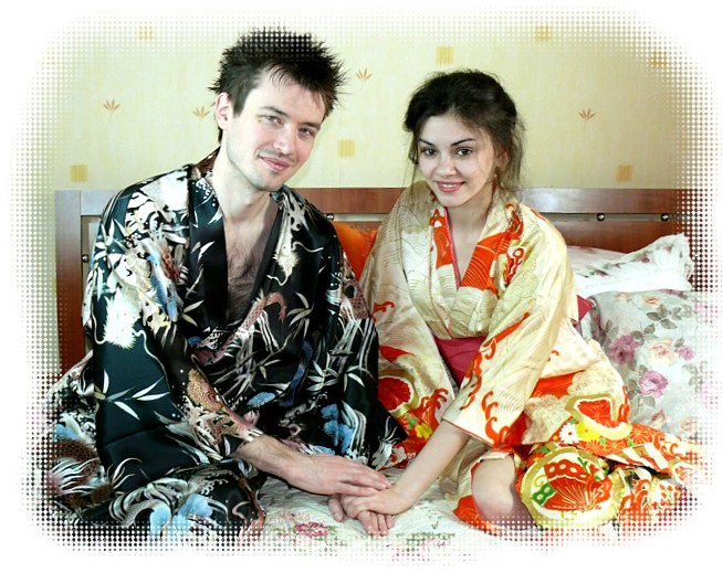 японское кимоно - стильная одежда для дома: мужской шеловый халат ТАЙРА