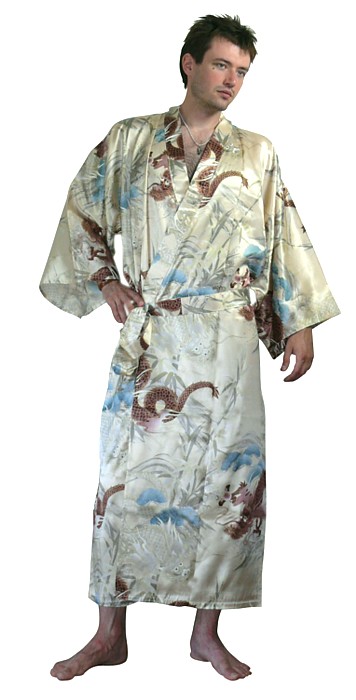 шелковое мужское кимоно ТАЙРА, сделано в Японии