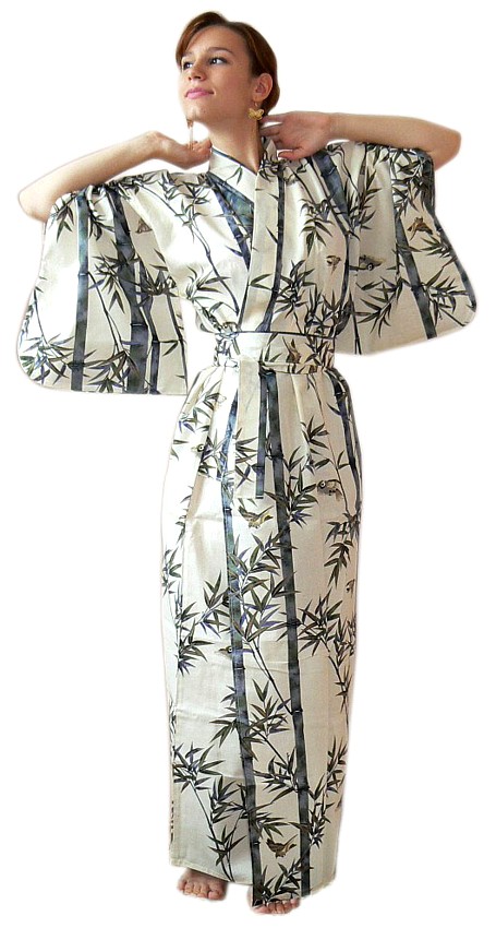 женский халат - кимоно, хлопок 100%, размер свободный, сделано в Японии