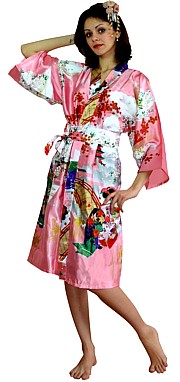 халатик-кимоно из искуственного шелка Асакуса, Япония