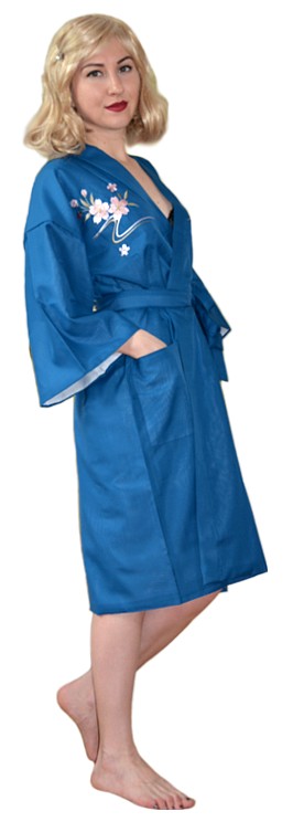 халат- кимоно с вышивкой и подкладкой, Япония