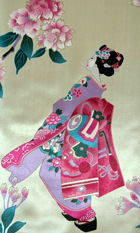 рисунок ткани женского халатика-кимоно НАГАСАКИ