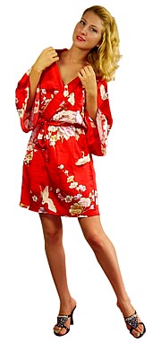 халатик-кимоно из натурального шелка, сделано в Японии