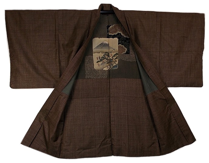 японская одежда: мужское шелковое хаори, антик