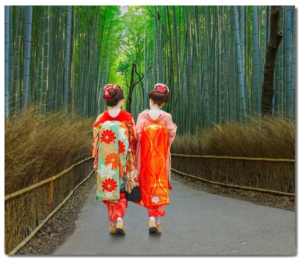 японская традиционная одежда: кимоно, оби, обувь